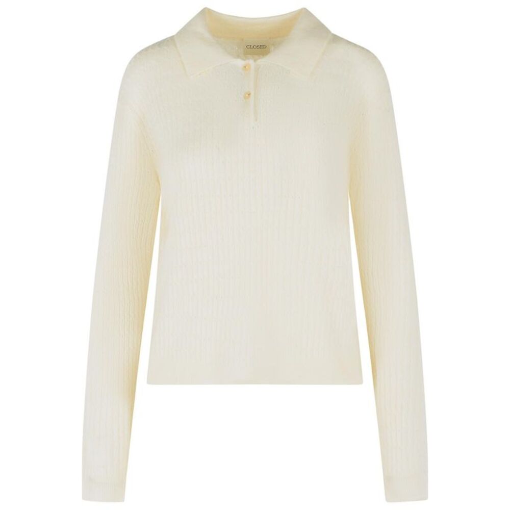 Closed Ivory Wool Polo Shirt Women